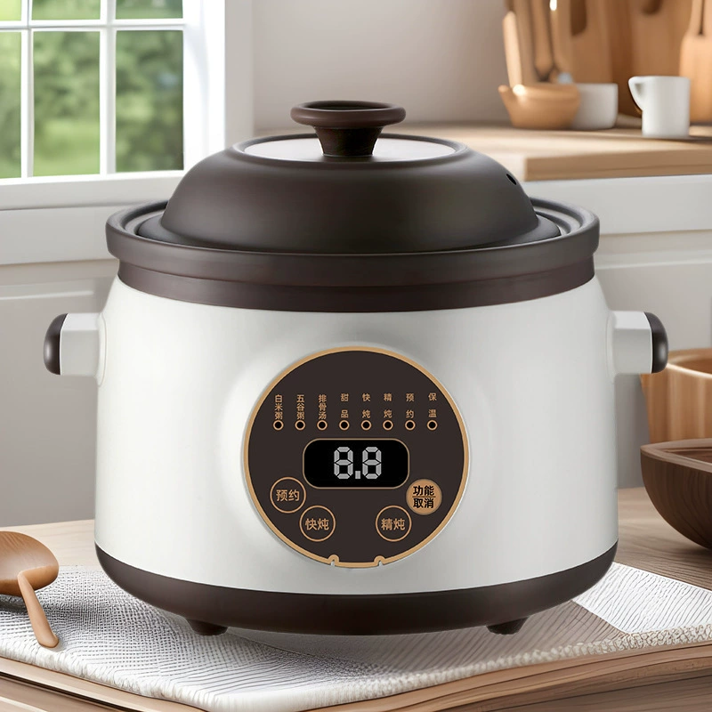 Керамическая электрическая кастрюля для тушения, бытовая полностью автоматическая кастрюля для супа, многофункциональная кастрюля для приготовления каши, сохраняющая здоровье, электрическая кастрюля, оптовая продажа