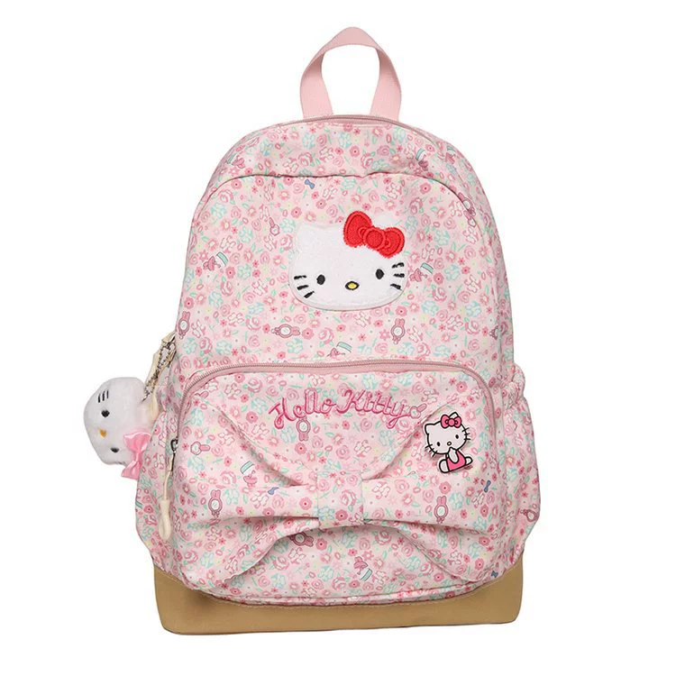 Милая рюкзак Hello Kitty для тинейджеров и студентов, вместительный, стильный, с возможностью подвески/без подвески