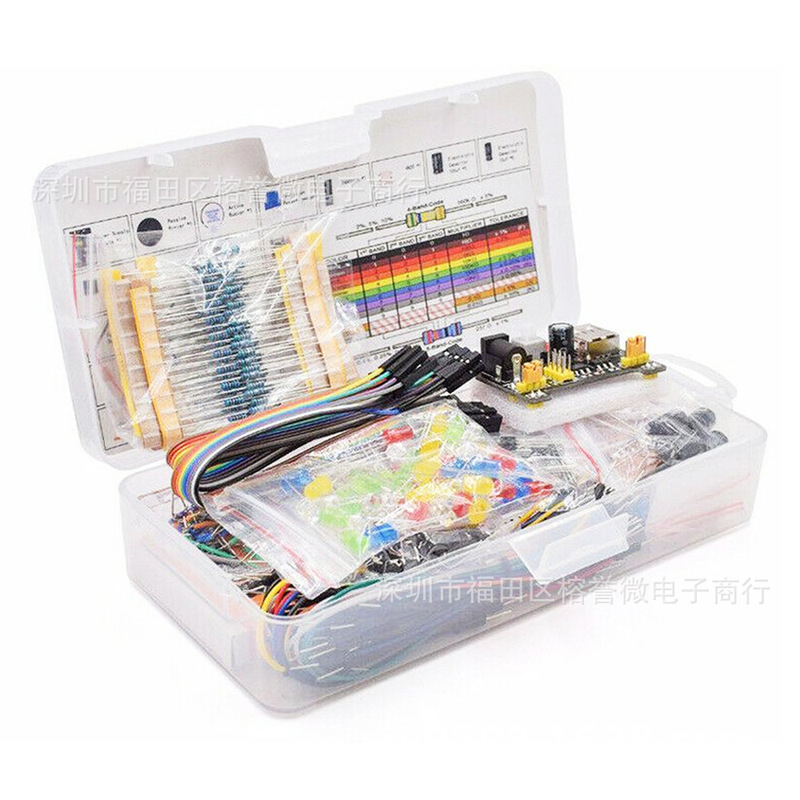 830 Hole Breadboard Suitable for Uno R3 Component Package Beginners Entry Kit Compatible with 2560 Uno