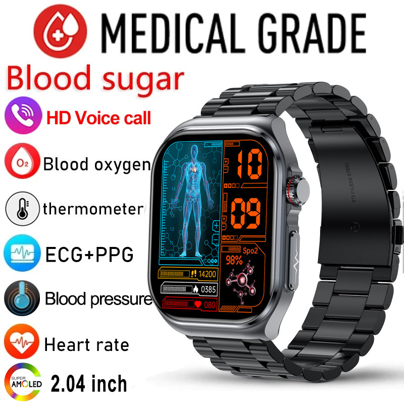 [Cross-border Exclusive] ET585 ECG Smart Watch NFC Emergency Call Non-invasive Blood Glucose Monitoring Blood Pressure Blood Oxygen