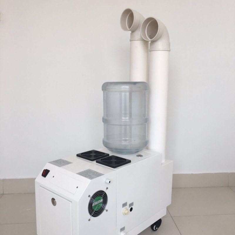 humidificador industrial pulverizador de gran volumen de niebla ultrasónica para desinfección de frutas y verduras y tabaco fumigado tubo único y doble