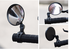 Bicycle convex mirror with 360-degree adjustable mountain bike rearview mirror, wide-angle bike mirror