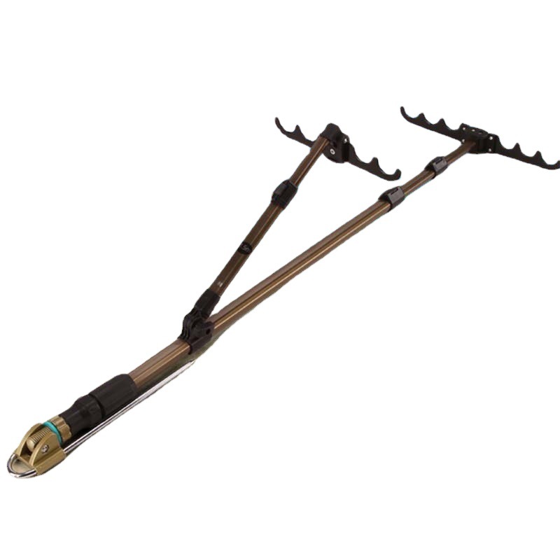 Fishing Rod Bracket Dual-Purpose Double Turret Rack Fishing Rod Rod Rack Fishing Box Fishing Chair Two Ground Insert Fishing Multi-Pole Fixed Rack
