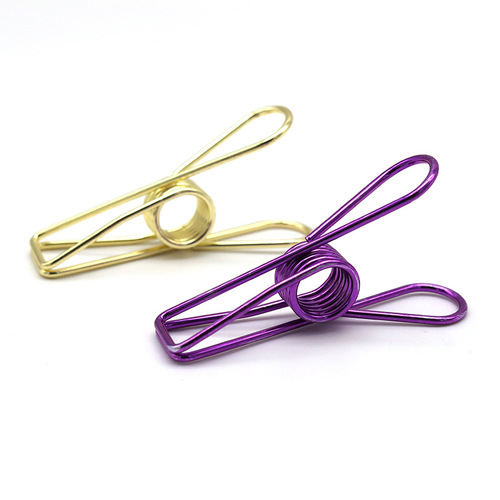 Metal Book Clip Storage Binding Clip Swallow Tail Clip Stationery Fish Tail Clip Ticket Clip Color Corner Clip Long Tail Clip Wholesale