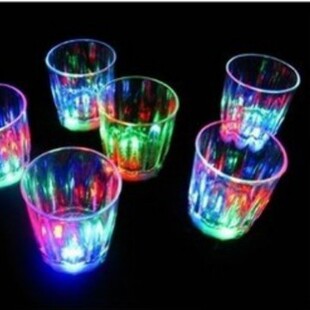 New hot sale small size Cola Cup beverage cup colorful Luminous Cup flashing cup beer cup bar wholesale