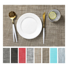 宁欣高级感pvc编织餐垫隔热垫抗菌防滑杯垫西餐垫跨境餐桌垫批发