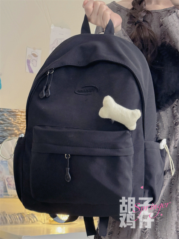 纯色百搭小书包女韩版少女学生迷你双肩包高颜值简约休闲mini背包|undefined
