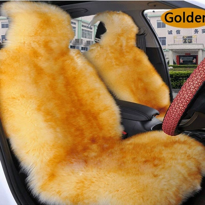 Wool Car Seat Cushion with Wool pad