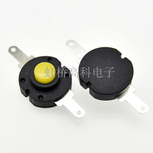 1413-YK圆形手电筒按钮开关14*13一开一关二脚贴片直平脚黄头自锁