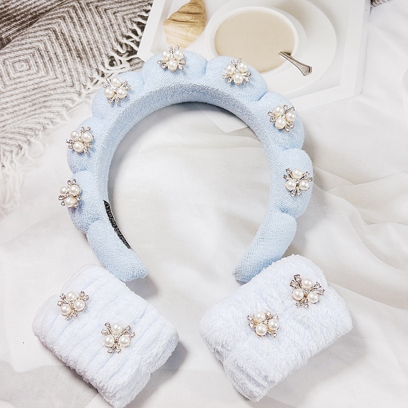 기계 재봉 합금 트위스트 헤어 밴드-블루 (20*17*4cm 98g)