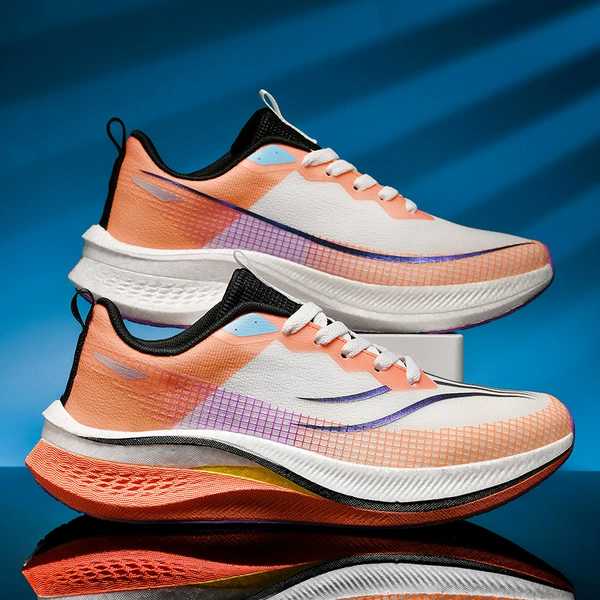 White Orange-Chitu 7pro [Popcorn Midsole + Soft Carbon Plate]