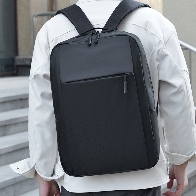 Zaino da scuola impermeabile da uomo, grande capacità, con doppia spalla, da 16 pollici, alla moda, semplice e transfrontaliero_voghion.com