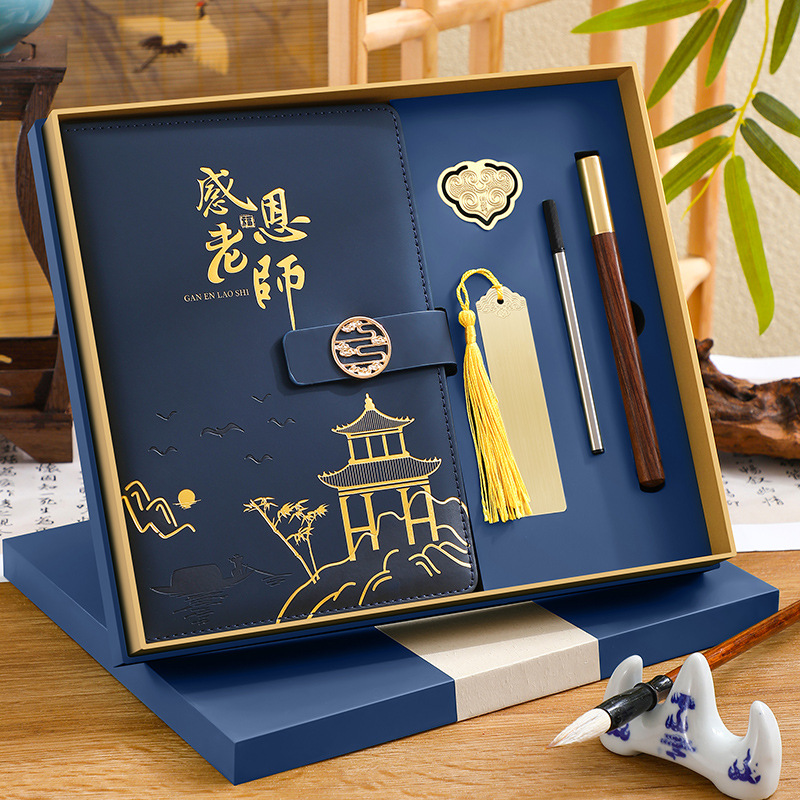 El juego de cuadernos A5 en caja de regalo se puede imprimir con logotipo, es un regalo ideal para oficinas comerciales, personaliza tu cuaderno de notas con la tendencia nacional para estudiantes.