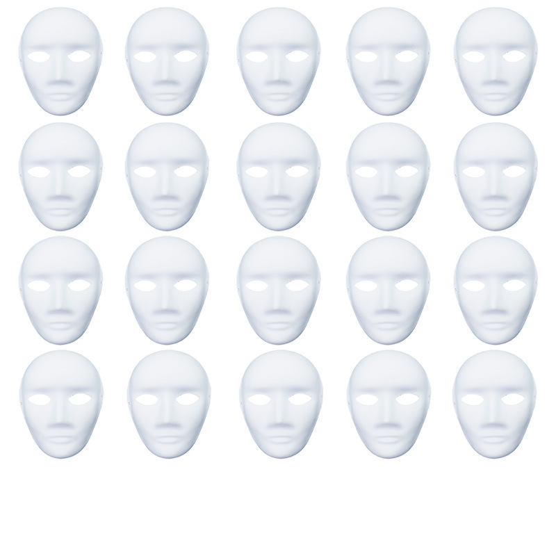 Amazon máscara de embrión blanco de venta en caliente máscara de pulpa DIY día de los niños dibujo padre-hijo props hechos a mano