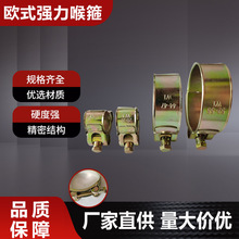 欧式强力抱箍铁镀锌重型卡箍单头实心加强管箍油管夹抱箍管卡子