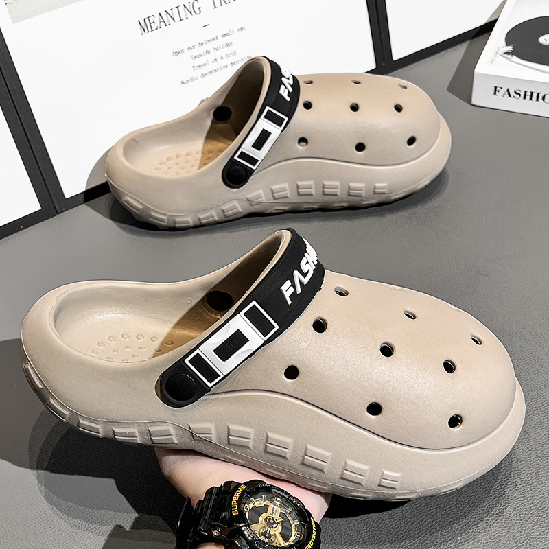 Pise en la mierda, zapatos con agujeros, estilo de explosión clásico de verano para mujer, moda, plataforma antideslizante, sandalias de playa resistentes al desgaste para parejas image 1