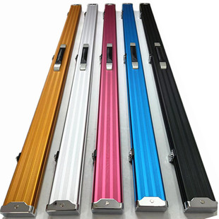 152cm Billiard Table Cue Box with Lock Aluminum Alloy Snooker Single-Section Double-Slot [Lock Key Model]