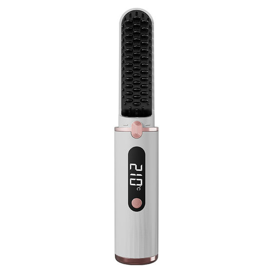 New charging wireless hair straightener portable mini straightening plate negative ion power generation comb hair straightener cross-border