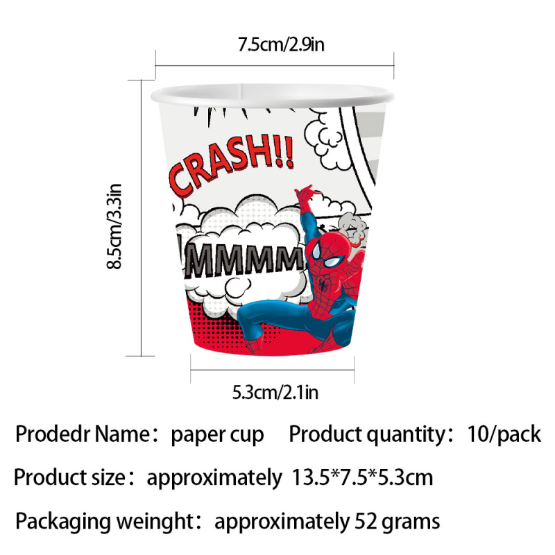新款蜘蛛侠派对用品儿童生日餐具套装一次性桌布纸盘横幅氛围布置|undefined