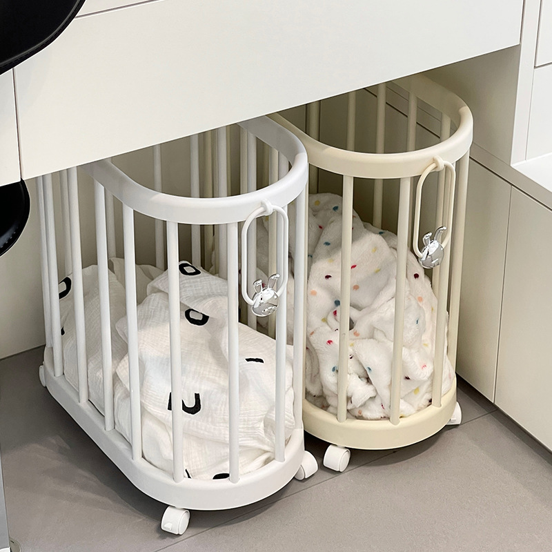 Nueva canasta de ropa sucia, ropa sucia de gran capacidad para el hogar, canasta de almacenamiento de esterilla de yoga, estante de canasta de ropa sucia de baño móvil