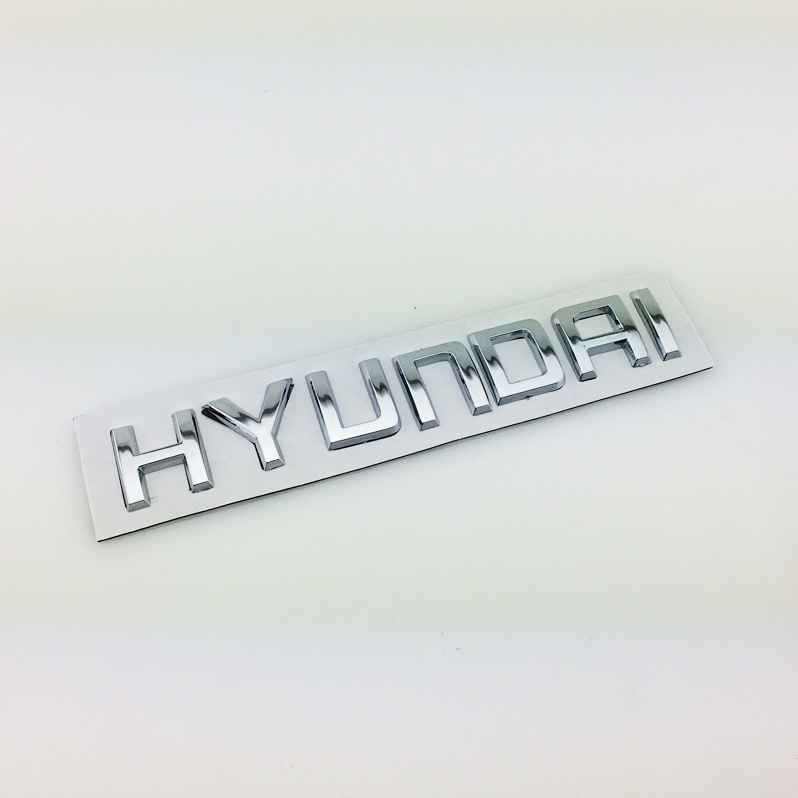 Suitable for Modern English Logo Huatai Santa Fe Modified Hyundai Hyundai Letter Metal Car Logo Rear Tail