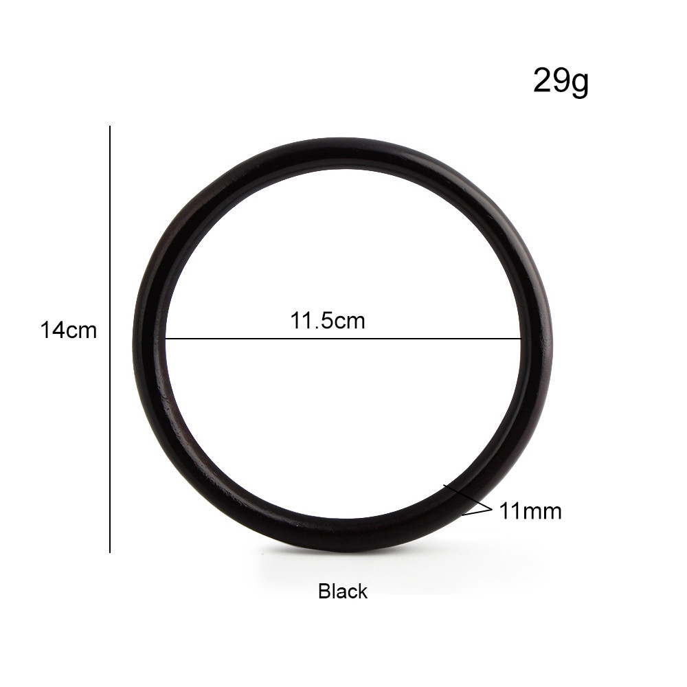 Fábrica de suministro directo de bolsas de gancho redondas de madera 14CM mangas de anillo de madera 11CM accesorios de bolsas
