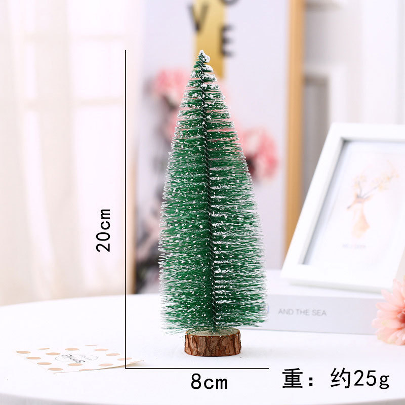 Mini Árbol de Navidad de Mesa de Aguja de Pino Decorativo para Escritorio y Navidad