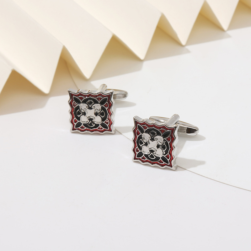 new square diamond crystal cufflinks sunflower sunflower men's shirt cuf_voghion.com
