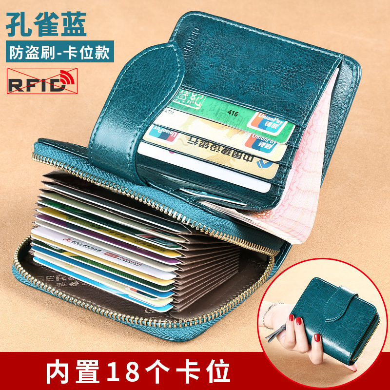 Cartera corta, bolso de cambio, bolso de tarjetas de cuero real, bolso pequeño, bolso de mujer, bolso de cuero compacto, cuero de vaca