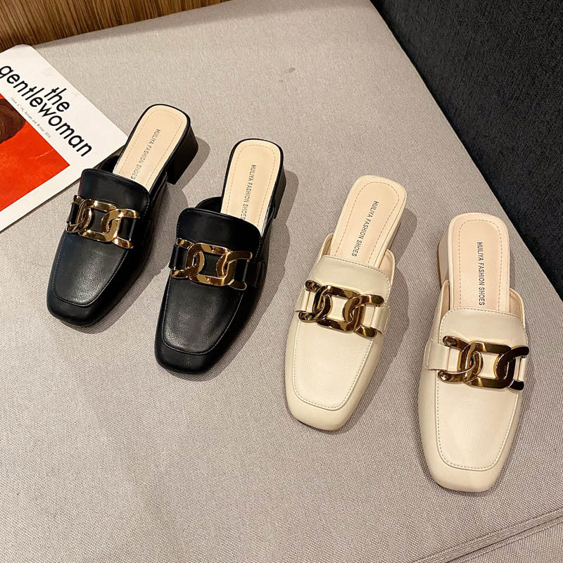 Women's Outdoor Slippers for Summer 2026, New Fashion Women's Shoes, Mule Sandals, Trendy Ins-Style Shoes, Closed-Toe Half Slippers