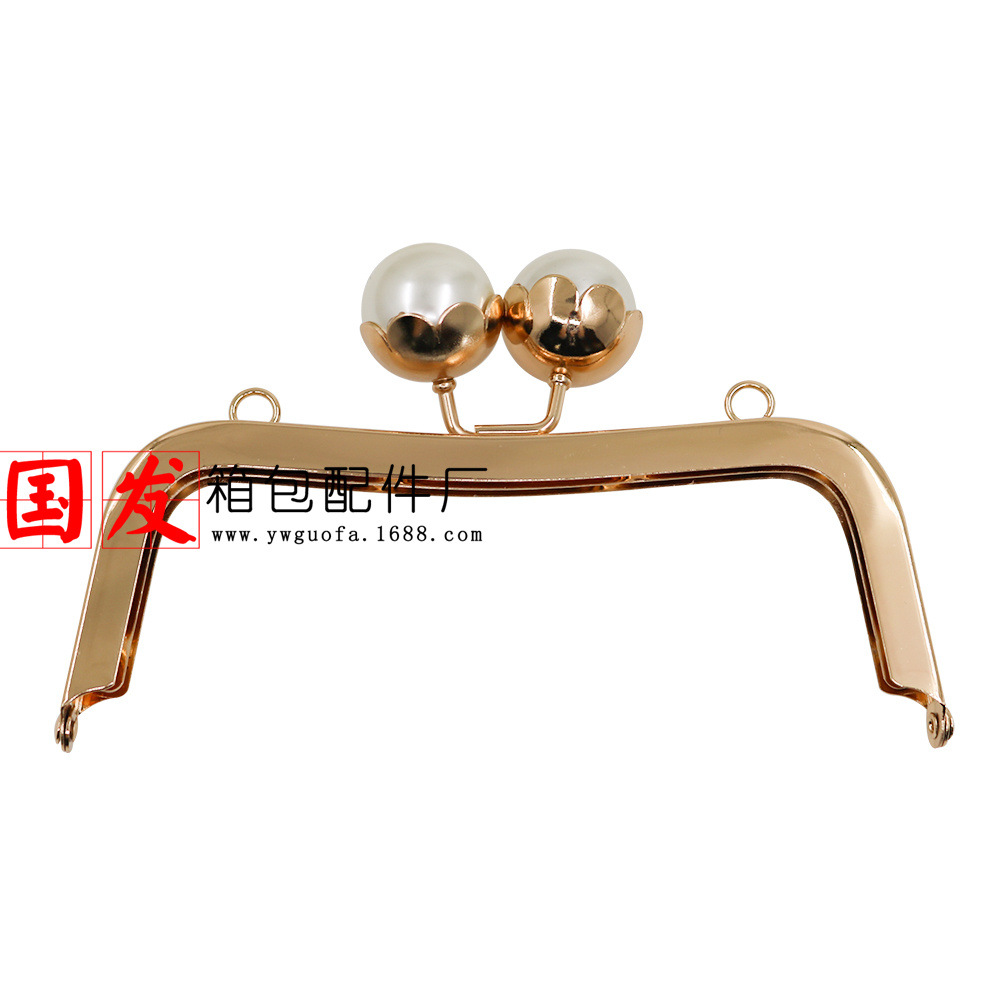 [Agujero de tornillo] 16cm cintura cóncava brillante flor de loto cabeza de perla boca oro al por mayor 25MM cuentas