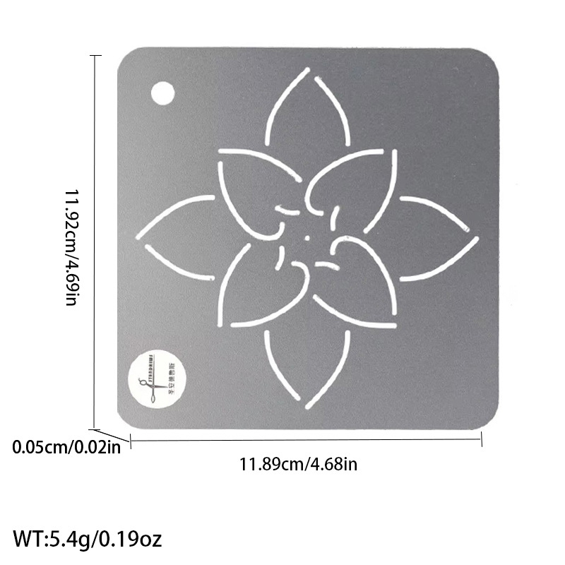 Línea presionando Plantilla de bordado plantilla patrón de ciruela bambú acolchado tablero de dibujo plantilla de bordado herramienta de patchwork