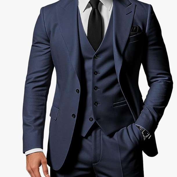 Nuevo traje de hombre traje de tres piezas casual de negocios banquete de baile traje delgado vestido de playa de boda