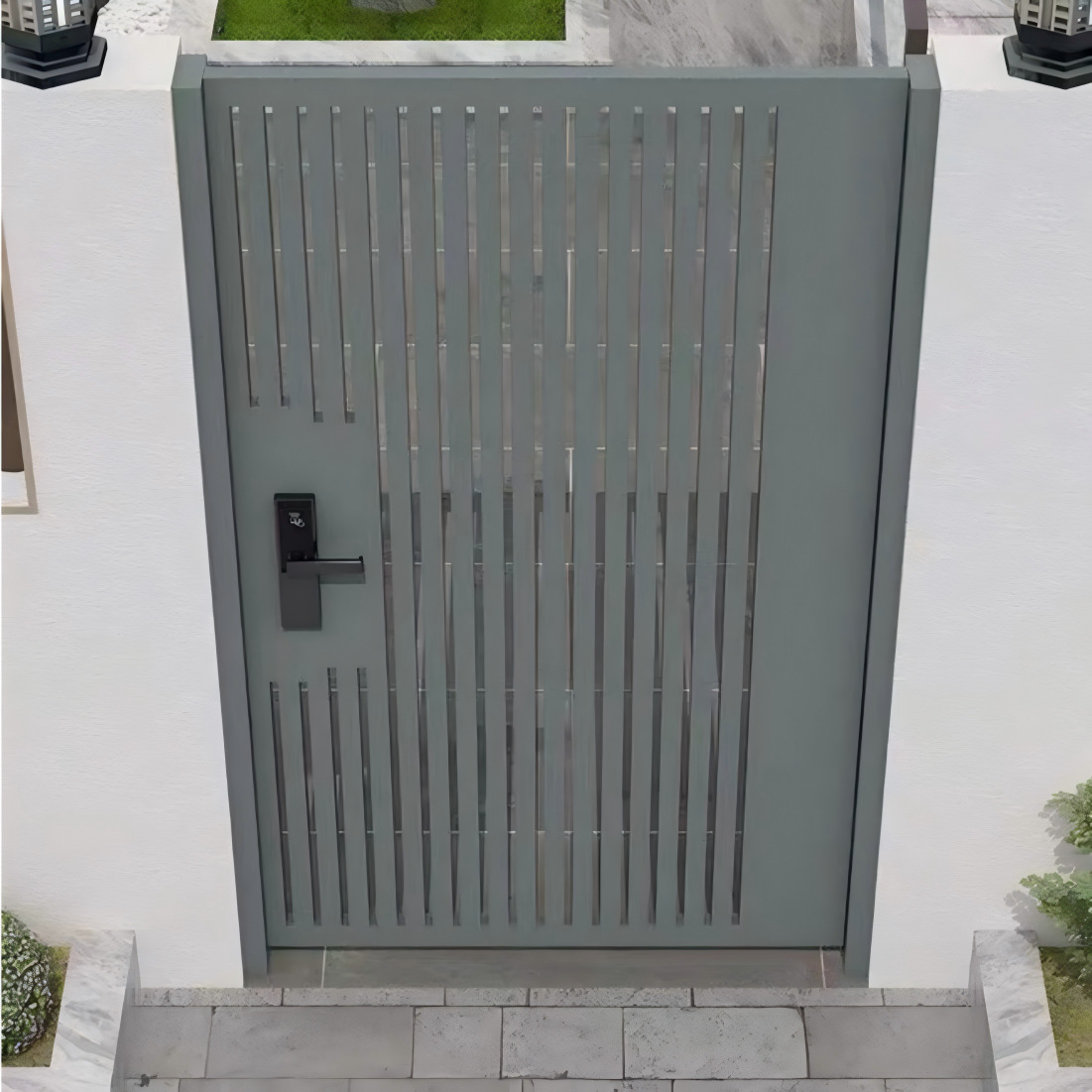 铝合金庭院门户外别墅庭院大门电动简约款小院子门铝艺花园入户门