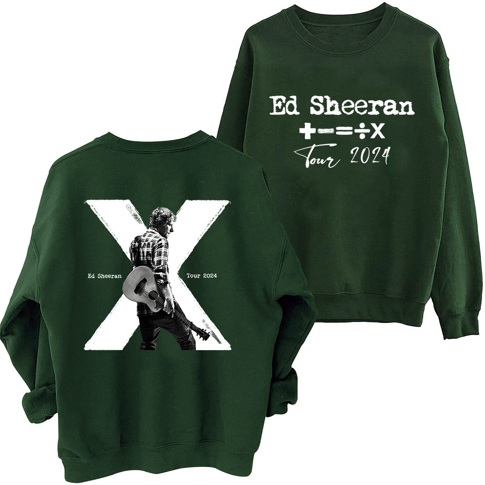 Ed Sheeran Tour 2024 & X 10th Memorialize Sweatshirt Harajuk