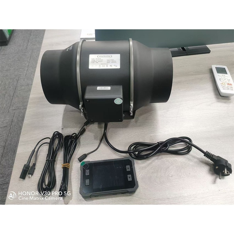 強力な風力産業用排気ファン黒斜流ブースターダクトファン屋内高速静音換気排気ファン|undefined