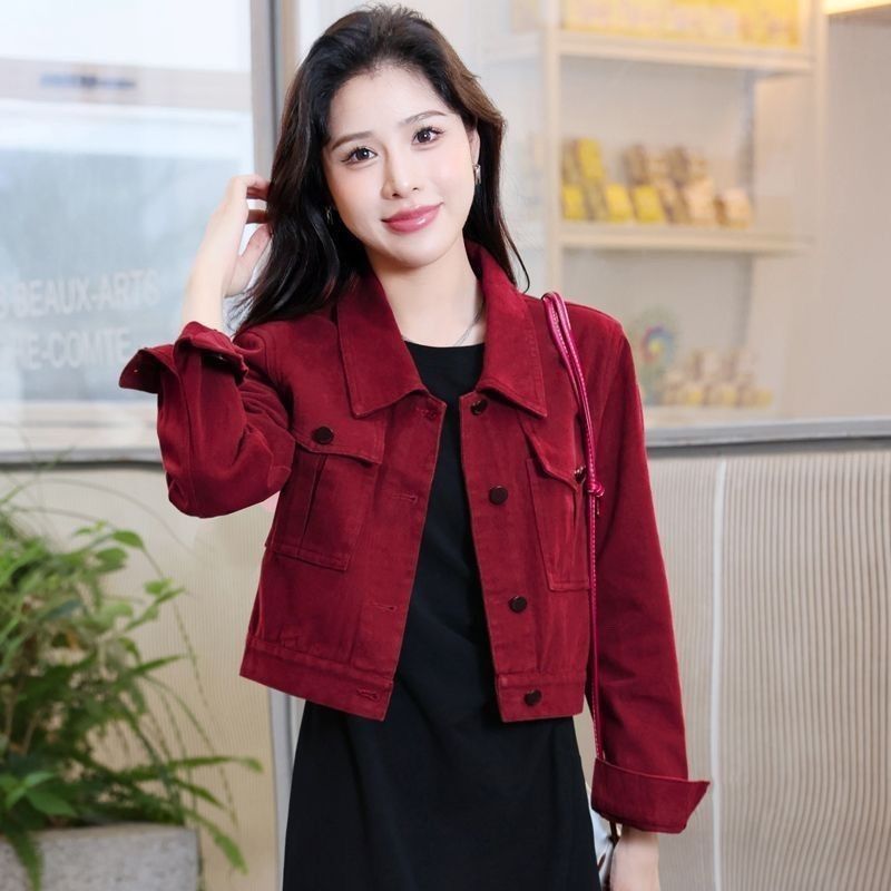 纯棉斜纹休闲女士短外套春秋2025新款小个子洋气减龄宽松牛仔上衣|undefined