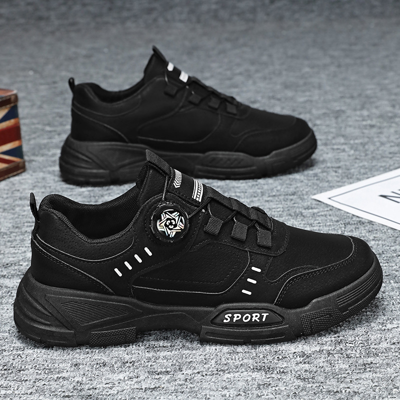 Zapatos de hombre 2025 nuevas botas Martin de primavera para hombre anti-deslizante, impermeable y resistente al desgaste, botas de trabajo de alto bajo, botas cortas