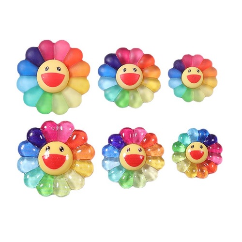 5pcs Resin sunflowers diy jewelry hairpin for kids baby smiling sunflower children hair accessories diy following from cosmetic accessories