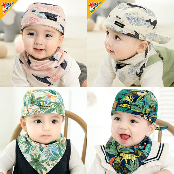 Baby Hat Spring and Autumn Thin Baby Boy and Baby Girl Pure Cotton Autumn and Winter Pirate Hat Newborn Headscarf Fetal Hat Cute