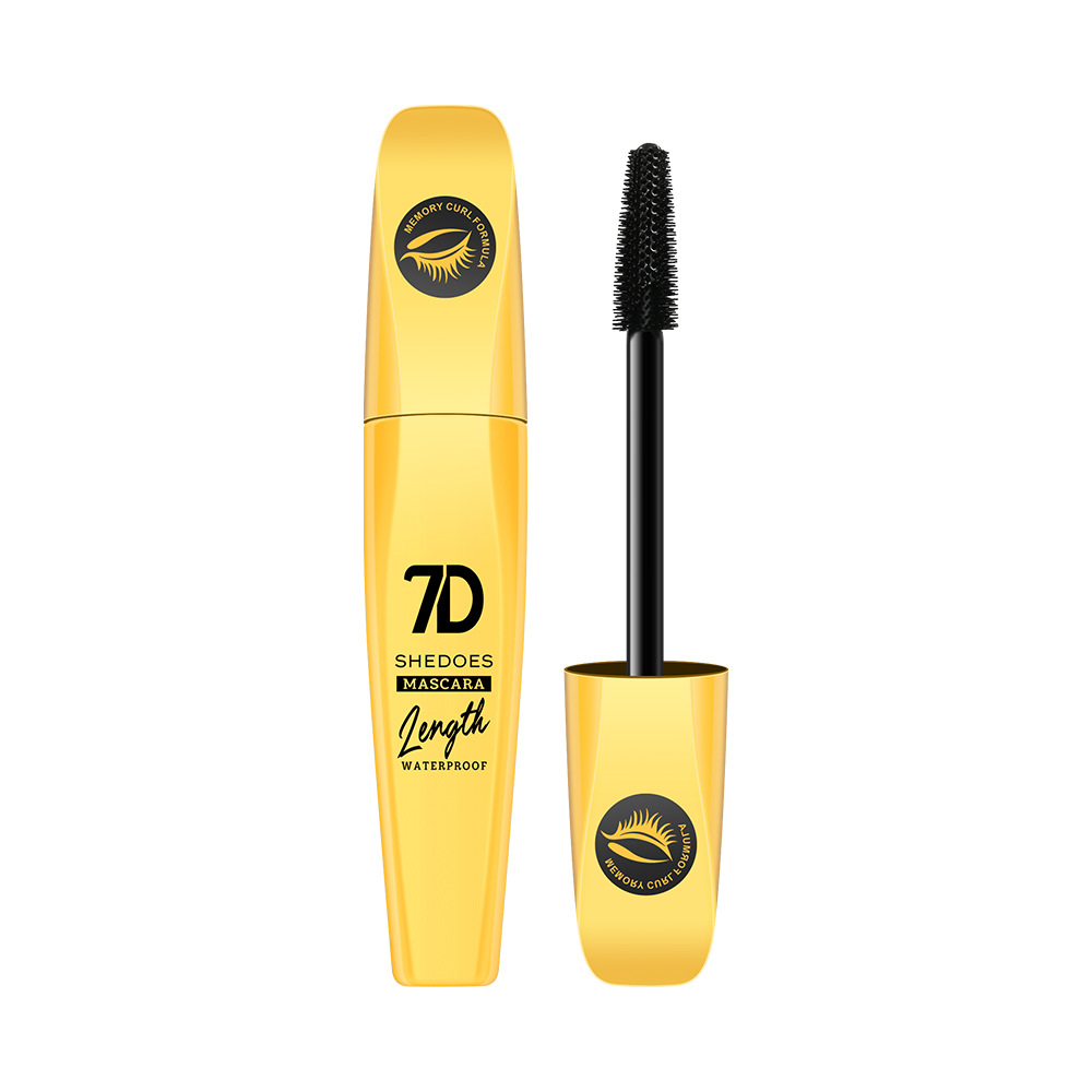 SHEDOES Europa y América transfronterizos impermeable fácil de quitar el maquillaje sin manchas de rollo de fibra larga densa tubo tricromático 7D máscara image 8