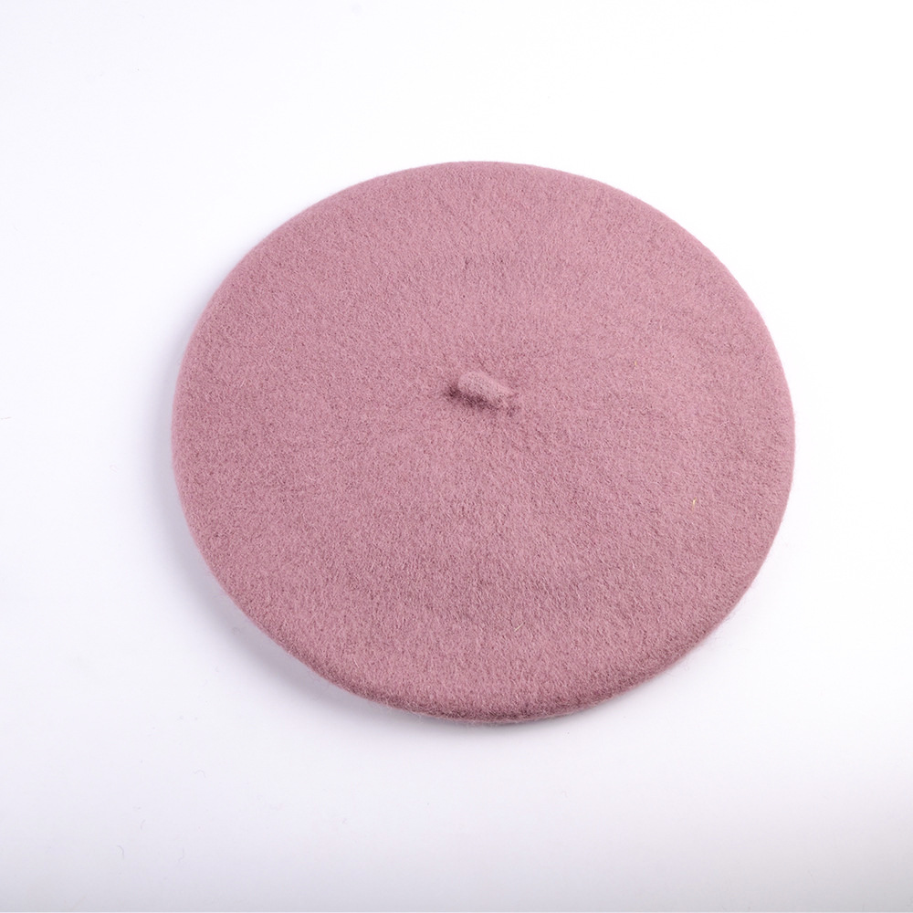 Unisex Wool beret Autumn-winter vintage woolen painter's hat Winter hat Lady's bud hat_voghion.com