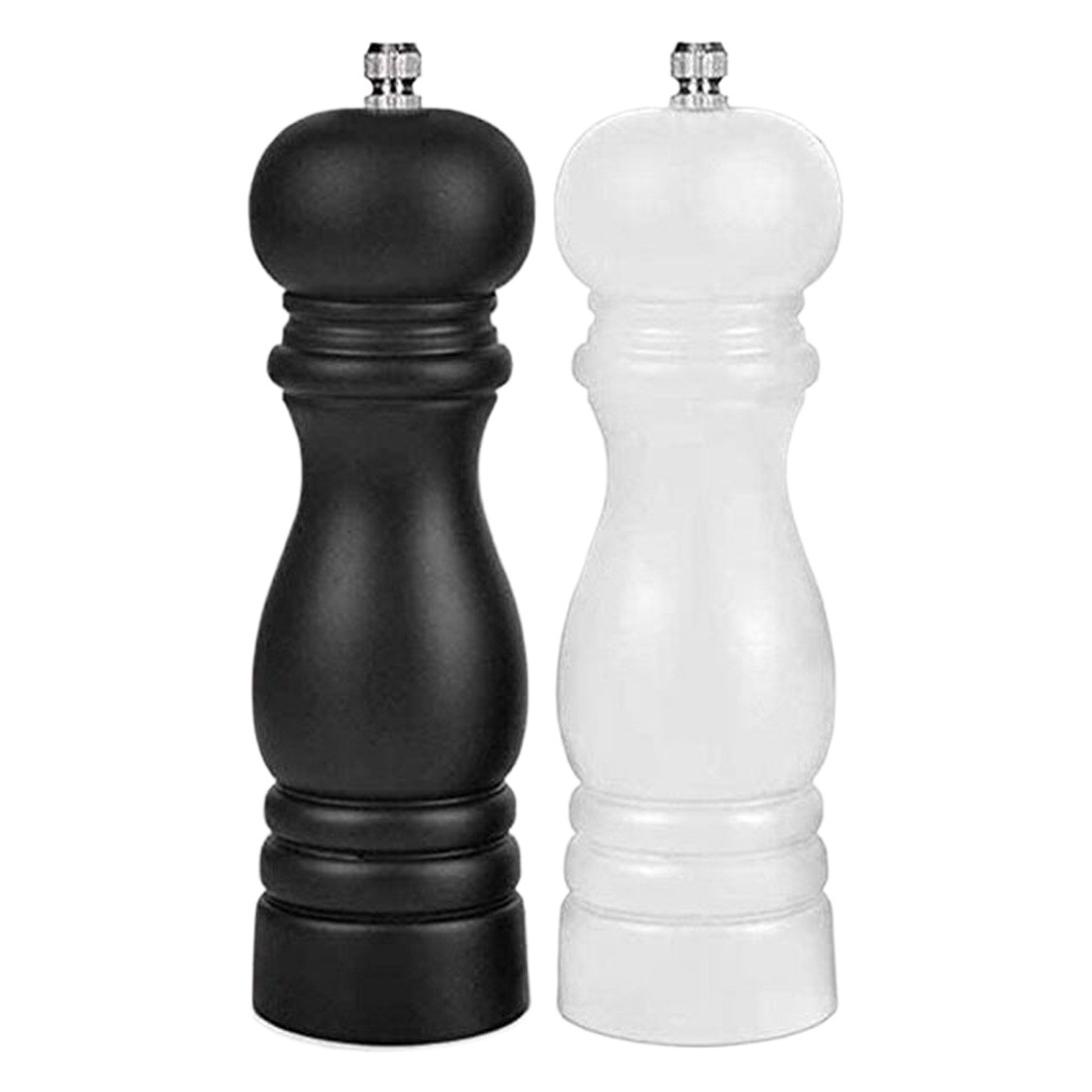 De alta calidad hermosa multi-color de 8 pulgadas molino de pimienta manual de plástico transparente molinillo de sal gruesa Cocina restaurante suministros