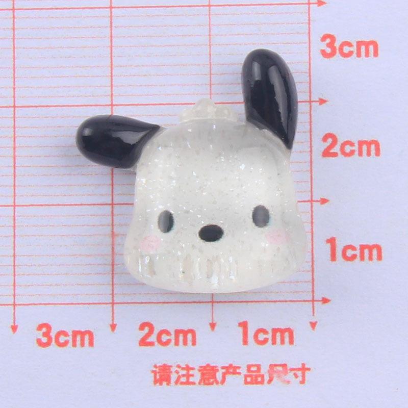 Nueva historieta permeable al hielo chica Super linda chica perro resina accesorios al por mayor DIY crema pegamento refrigerador pegatinas