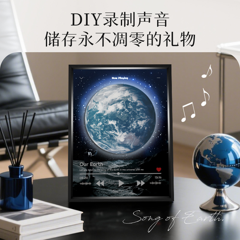 新品黑胶旋转唱盘蓝牙音响多功能桌面氛围礼物创意小众高级感音箱|undefined