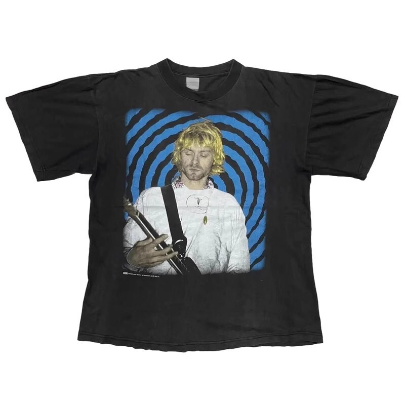 Nirvana Cobain Cobain Vintage American Simple Retro Oversize Short-Sleeved T-Shirt