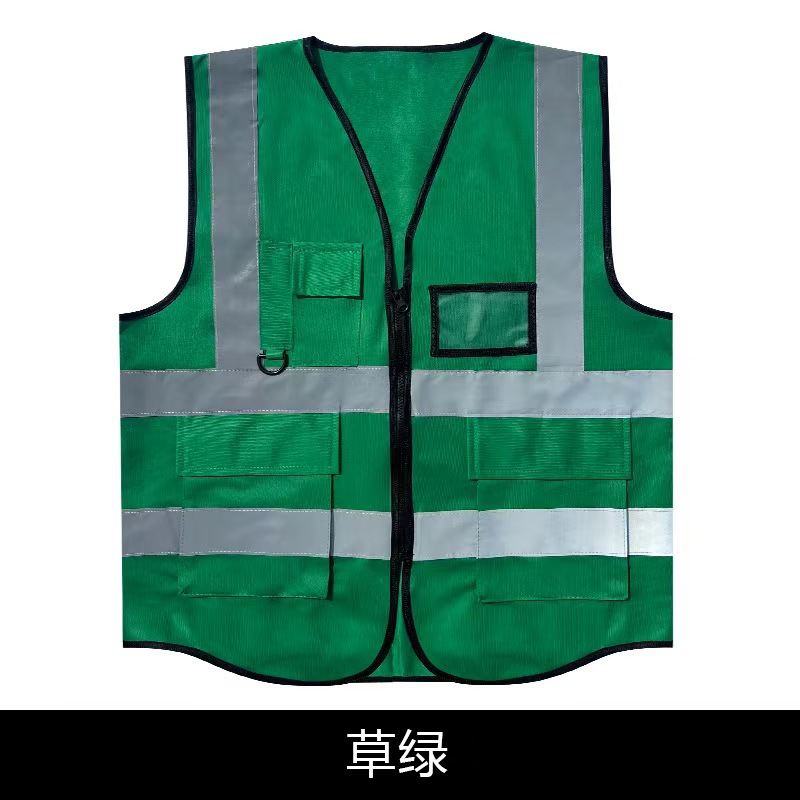 Chaleco reflectante multibolsillo chaleco reflectante chaleco reflectante seguridad construcción de ingeniería de construcción fábrica de tráfico en stock