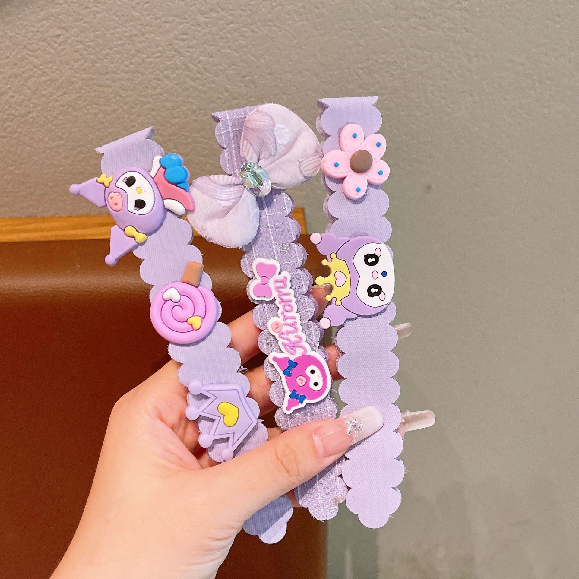 Los niños coreanos publican pegatinas mágicas de color caramelo de dibujos animados lindo y simple acabado de cabello roto artefacto Velcro de frutas