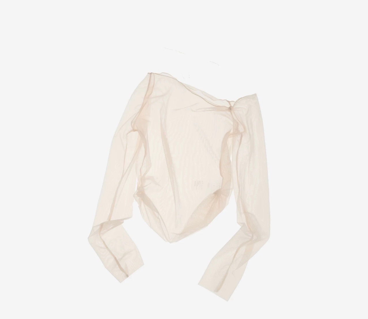 Asymmetrical Off-Shoulder Sheer Mesh Ballet Modern Dance Yoga Soft Long-Sleeve Cover-Up Top and Skirt