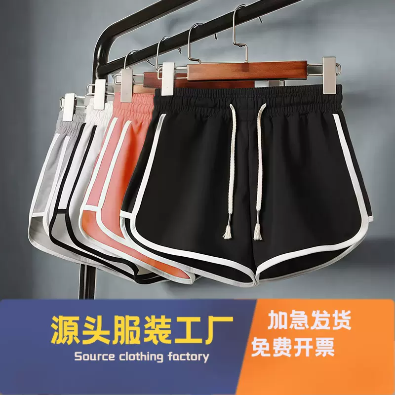 新款运动风三分裤瑜伽显瘦宽松跨境居家休闲短裤女热裤学生少女